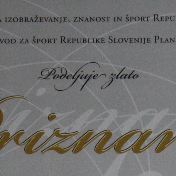 Zlato priznanje za Najbolj športna OŠ